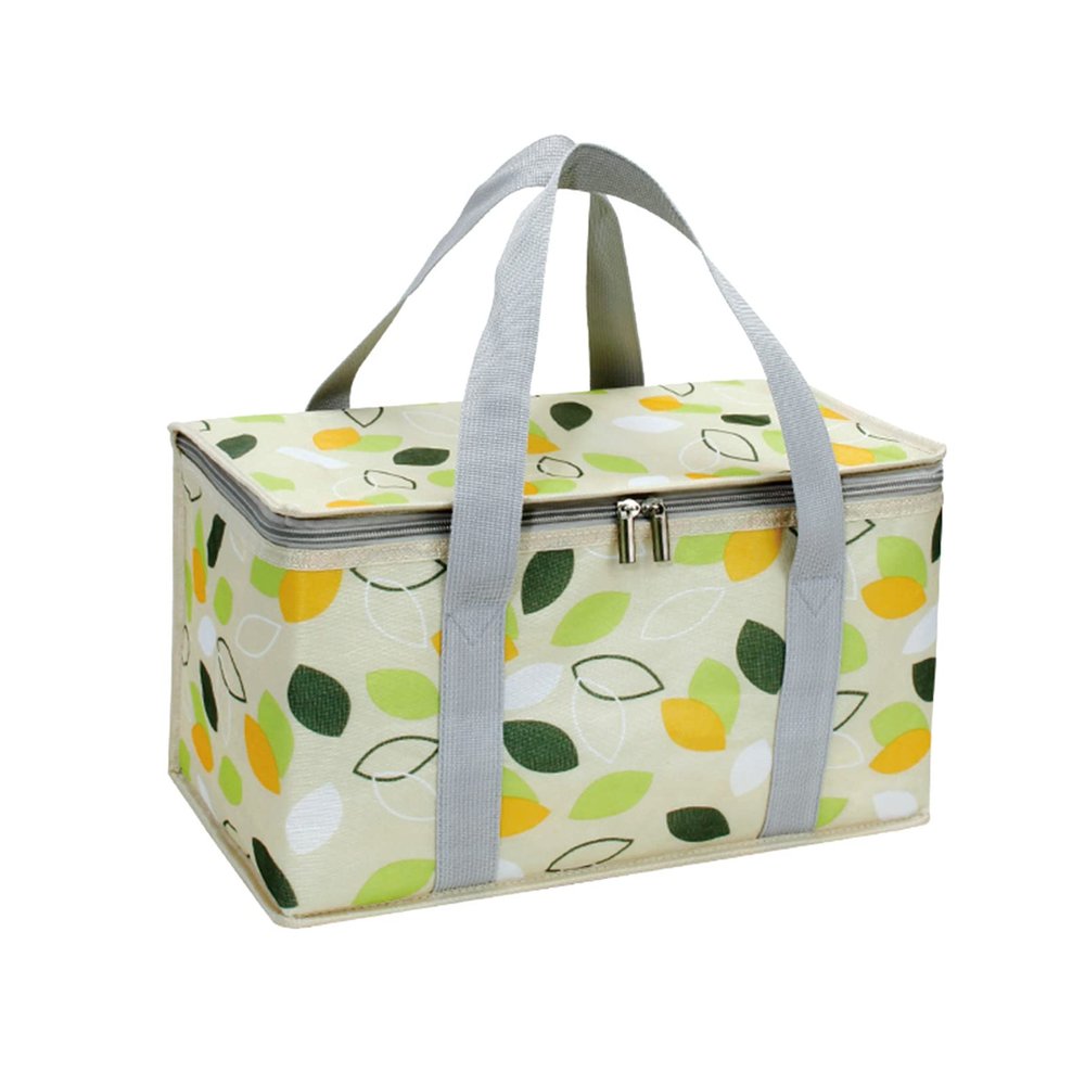 Outdoor Lunch Bag, Picnic Bag with Thickened Aluminum Foil, Portable Picnic Basket, Handbag (Green, One Size)