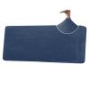 Stretch Velvet Sofa Seat Cushion Cover, Large 4-Seater, Navy Blue view 1