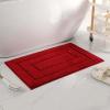 FANSU Non-Slip Soft Bathroom Rug, Machine-Washable Bath Mat, 50 x 80 cm, Red view 1