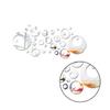 KONTONTY Removable Round Crystal Wall Sticker, PS, Silver Surface view 3