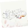 KONTONTY Removable Round Crystal Wall Sticker, PS, Silver Surface view 4