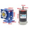 12V/24V 300W DC Geared Motor, Double Reduction, Adjustable Speed, Reversible Worm Motor, 1 Piece view 3