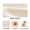 VisLarsc Luxury Custom Bench Cushion, Soft Thick Tufted Plush Corduroy Window Seat Cushion, Light Gray view 2