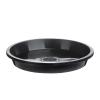 QAUUCP 3-Piece Plastic Round Plant Saucers, 8-Inch, Black view 1
