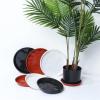 QAUUCP 3-Piece Plastic Round Plant Saucers, 8-Inch, Black view 3