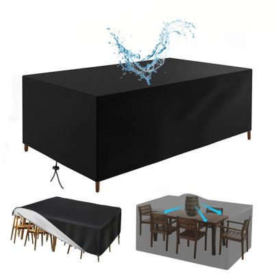 HNKDKJ Outdoor Patio Furniture Cover, Waterproof, Windproof, UV-Resistant, 140 x 70 x 90 cm, Black