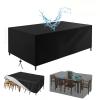 HNKDKJ Outdoor Patio Furniture Cover, Waterproof, Windproof, UV-Resistant, 140 x 70 x 90 cm, Black view 1