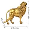 Pure Brass Lion Statue, Chinese Golden Guardian Decor view 2