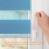 Klemmfix Dual-Layer Blackout Roller Blind, 35 x 260 cm, Blue view 3