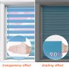 Klemmfix Dual-Layer Blackout Roller Blind, 35 x 260 cm, Blue view 4