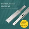 WANGCEPLSD Two-Section Aluminum Alloy Drawer Slides, 20 mm Wide, 30 cm, 1 Pair view 3
