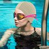 Stretchy Swim Cap with Surreal Ocean Fish Print view 3