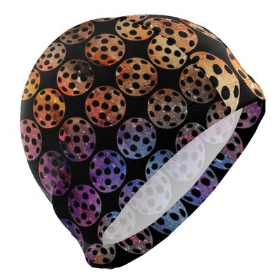 Cool Pickleball Galaxy Lycra Swim Cap with 3D Ergonomic Design