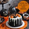 Happy Halloween Cake Topper, Black Glitter view 4