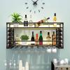 Leomix Wall-Mounted Metal Wine Rack, 2-Tier Vintage Design, 120 cm view 2