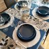 ZGXNYI 2-Piece Woven Round Placemats, Gray, 38 cm view 4