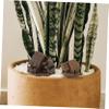 Hohopeti 4-Piece Miniature Ceramic Houses, Unique Design, Random Style view 4
