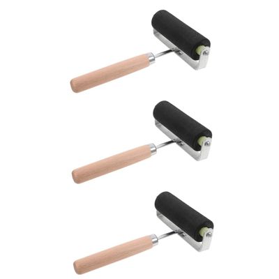 Lurrose 3-Piece Hard Rubber Printmaking Roller Set