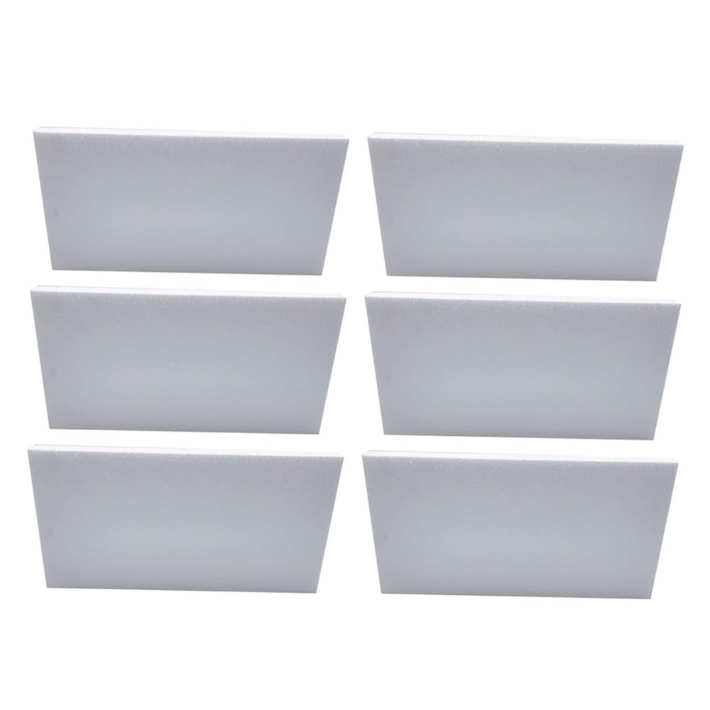 VILLFUL White Foam Board, 6 Pieces, for Craft Projects, Smooth