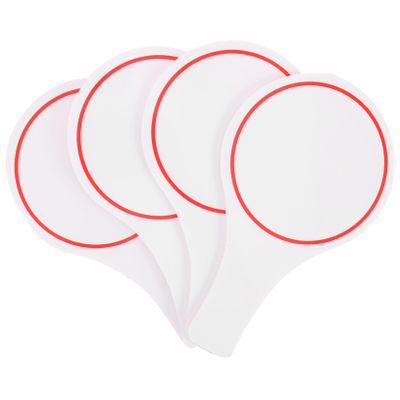 Erasable Display Boards, 4-Pack, Single-Sided, White/Red, for Christmas Parties