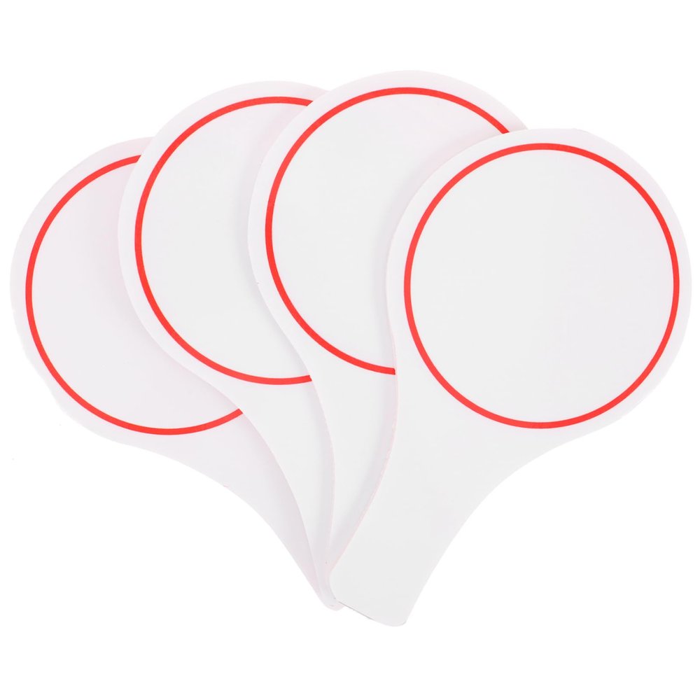 Erasable Display Boards, 4-Pack, Single-Sided, White/Red, for Christmas Parties