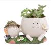 itrimaka Parent-Child Planter with Resin Head Ornament view 1