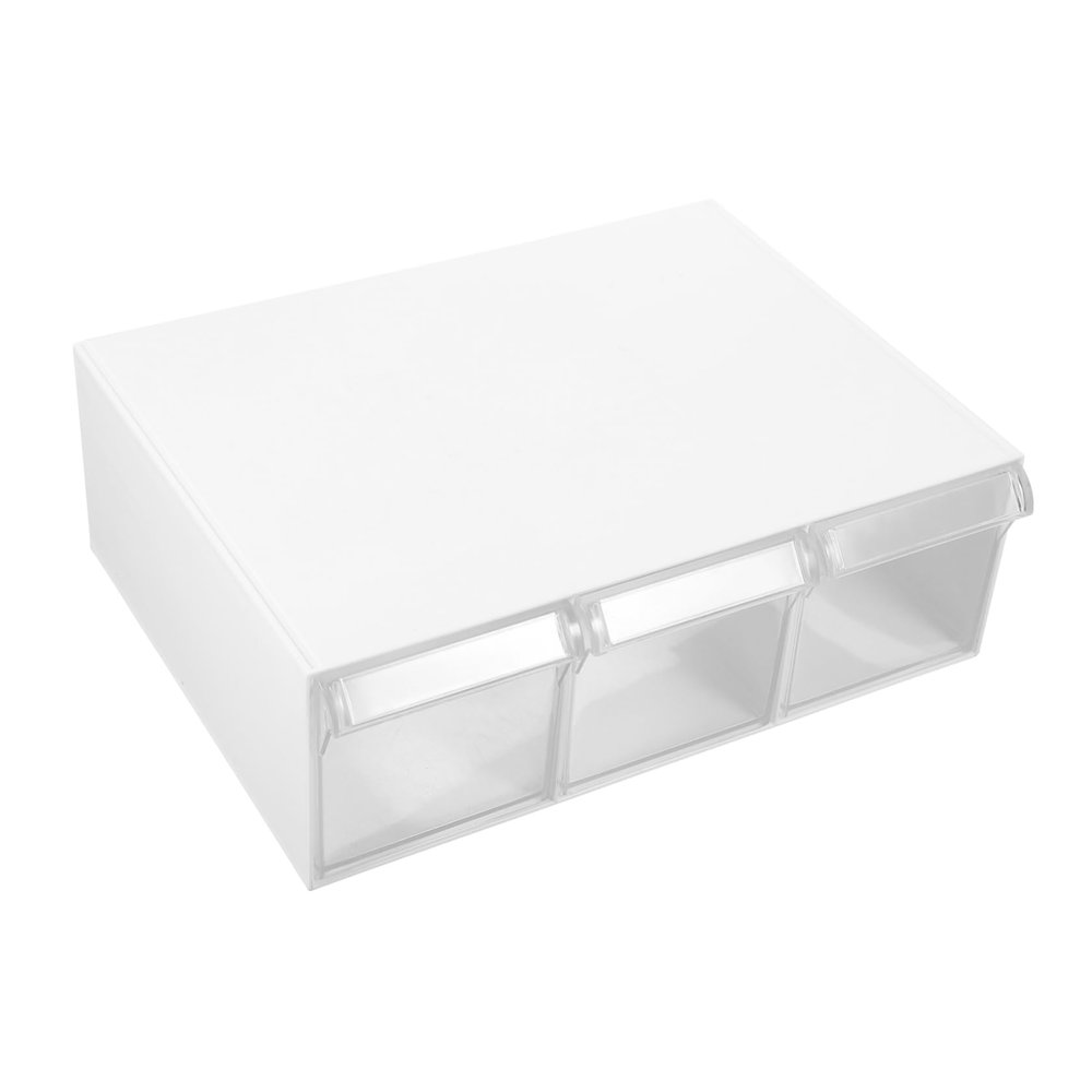 Desktop Storage Box Set with Drawer, 3 Compartments