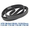 Xuulan HTD 5M Timing Belt 1720/1730/1750/1760, 15/20/25 mm Wide, 344/348/350/352 Teeth view 3