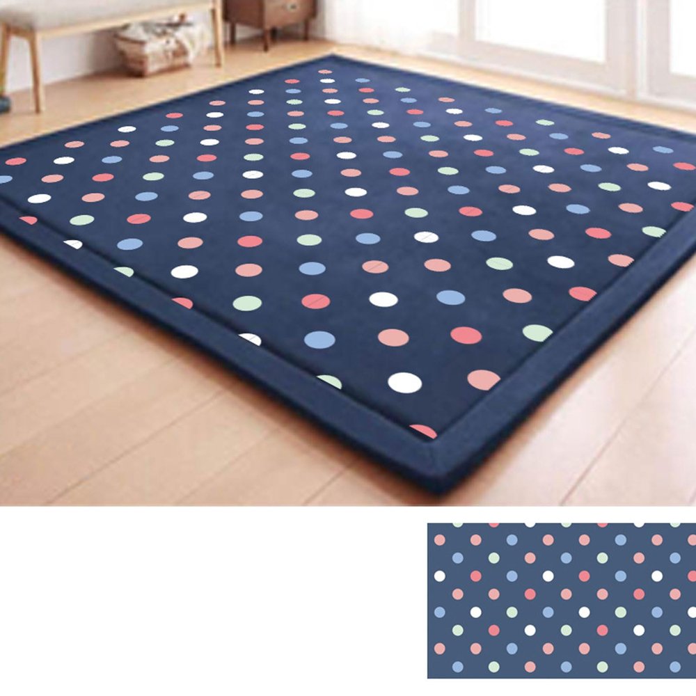 TYYUETY Soft Coral Velvet Play Mat for Toddlers and Children's Rooms
