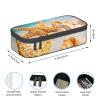 VANANI Beach Shell Print Large-Capacity Multifunctional Pencil Case, Black view 3
