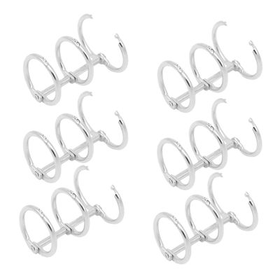 Gogogmee 6-Piece 3-Ring Binder Rings, Silver
