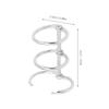 Gogogmee 6-Piece 3-Ring Binder Rings, Silver view 2