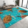 ARiXIaNg Sea Turtle Short-Pile Rug, 3D Ocean Animal Pattern, Non-Slip Flannel, 60 x 90 cm view 3