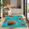 ARiXIaNg Sea Turtle Short-Pile Rug, 3D Ocean Animal Pattern, Non-Slip Flannel, 60 x 90 cm view 4