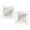 2-Pack White Plastic Exterior Wall Vent Covers with Grilles view 1
