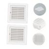 2-Pack White Plastic Exterior Wall Vent Covers with Grilles view 3