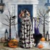BREAUX Halloween Flying Purple Bats Print Hooded Poncho, Unisex, Black, One Size view 2