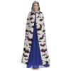 BREAUX Halloween Flying Purple Bats Print Hooded Poncho, Unisex, Black, One Size view 3