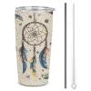 YHEGBFD Insulated Stainless Steel Travel Coffee Tumbler with Dreamcatcher & Moon Print view 1