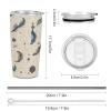 YHEGBFD Insulated Stainless Steel Travel Coffee Tumbler with Dreamcatcher & Moon Print view 2
