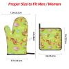 Non-Slip Oven Mitts and Pot Holders Set with Easter Bunny Patterns view 2