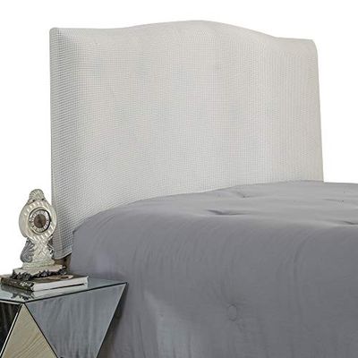 Stretchable Bed Headboard Cover, Dustproof, Solid Design, for Twin, Full, and King Beds, White