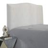 Stretchable Bed Headboard Cover, Dustproof, Solid Design, for Twin, Full, and King Beds, White view 1
