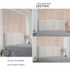 Stretchable Bed Headboard Cover, Dustproof, Solid Design, for Twin, Full, and King Beds, White view 3