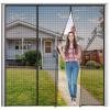 Magnetic Screen Door 215 x 215 cm, Black, Self-Closing, No-Drill Adhesive Mount view 1