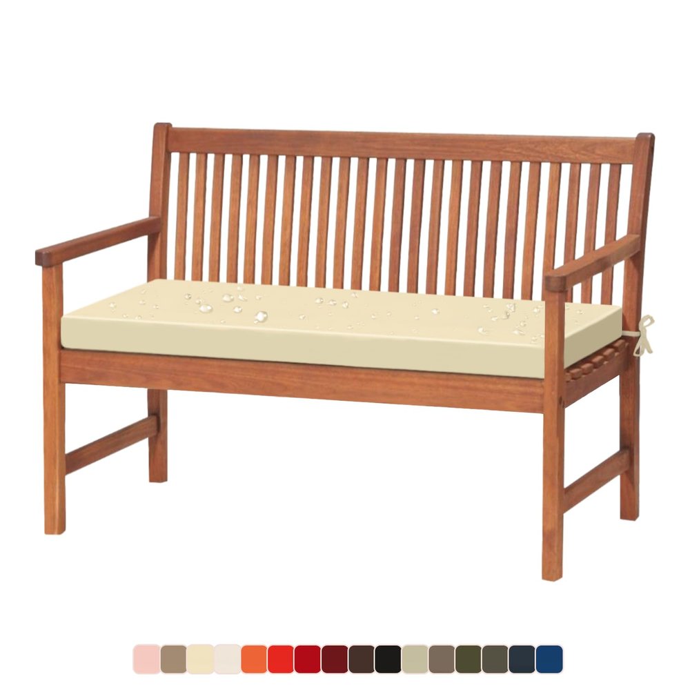 Waterproof Seat Cushion for Garden Bench, 65 x 40 x 8 cm, Color 13