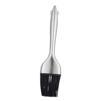 TINEASUR Stainless Steel and Silicone Basting Brush, Heat-Resistant, Easy to Clean, Small, for Grilling, Picnics, and Family Meals