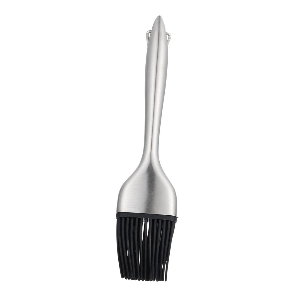 TINEASUR Stainless Steel and Silicone Basting Brush, Heat-Resistant, Easy to Clean, Small, for Grilling, Picnics, and Family Meals