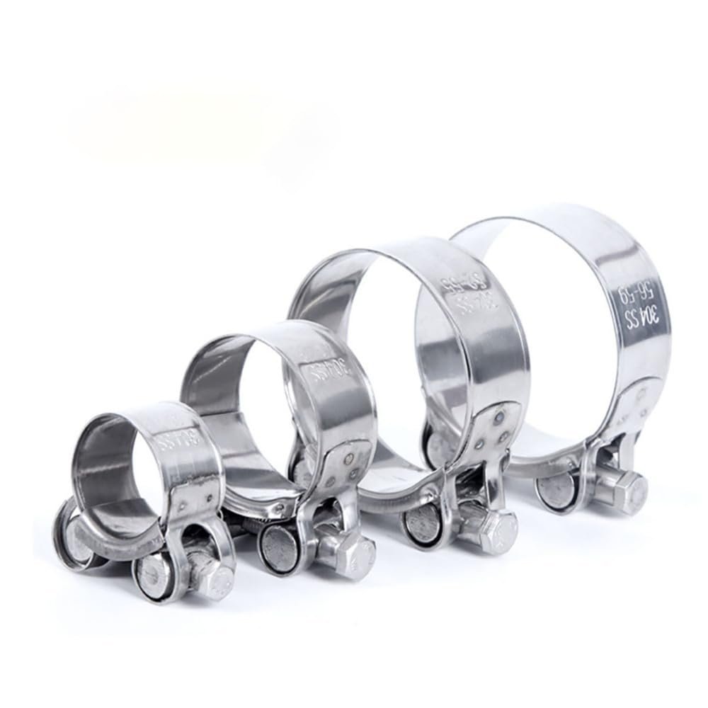 304 Stainless Steel Heavy-Duty Pipe Clamp, 1 Piece (68–73 mm)