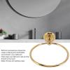 Wall-Mounted Gold Towel Ring view 2